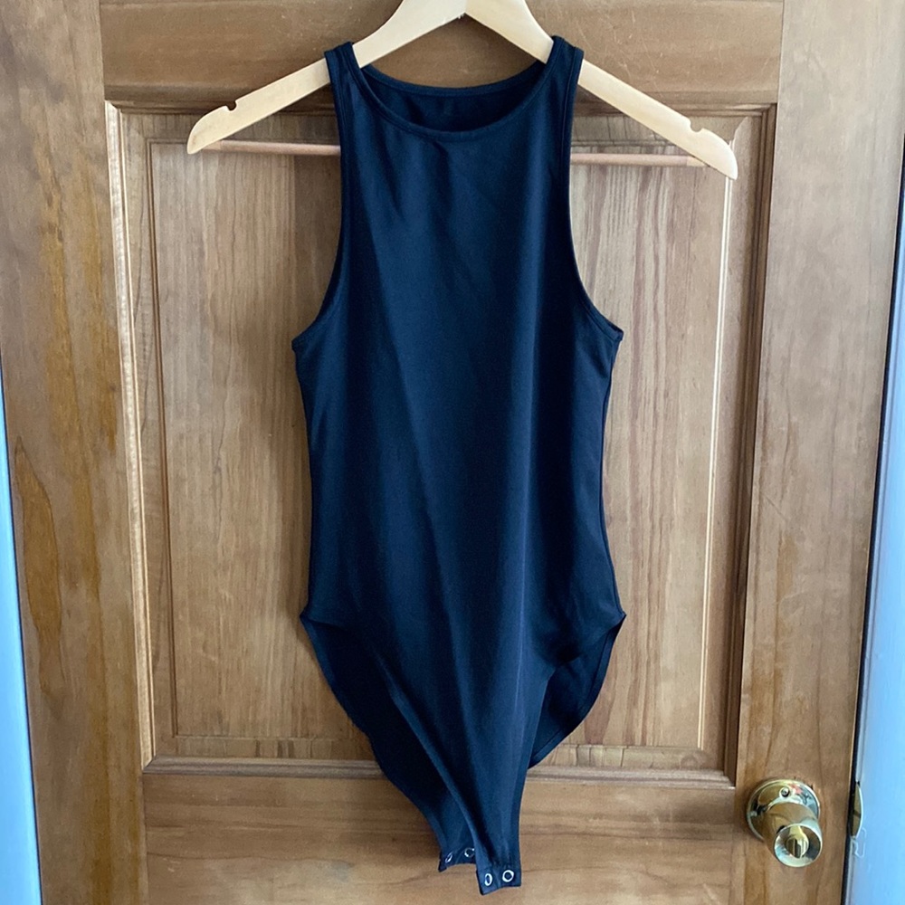 Girlfriend collective black bodysuit